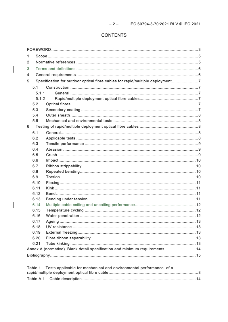 IEC 60794-3-70:2021 IEC 60794-3-70:2021 RLV - Optical fibre cables - Part 3-70: Outdoor cables - Family specification for outdoor optical fibre cables for rapid/multiple deployment
Released:4/7/2021
Isbn:9782832296899 - Page 4 preview