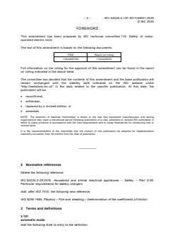 IEC 60335-2-107:2017/AMD1:2020 - Amendment 1 - Household and similar electrical appliances - Safety - Part 2-107: Particular requirements for robotic battery powered electrical lawnmowers - Page 4 preview