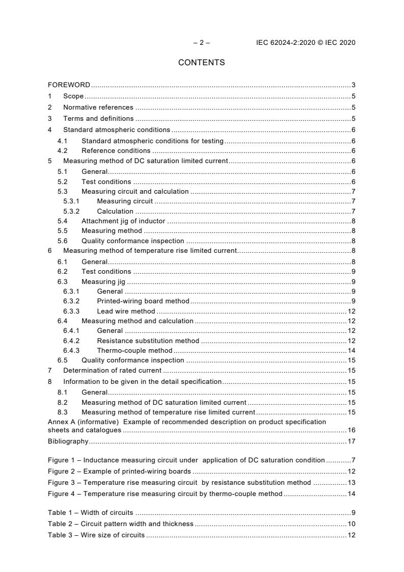 IEC 62024-2:2020 IEC 62024-2:2020 - High frequency inductive components - Electrical characteristics and measuring methods - Part 2: Rated current of inductors for DC-to-DC converters - Page 4 preview