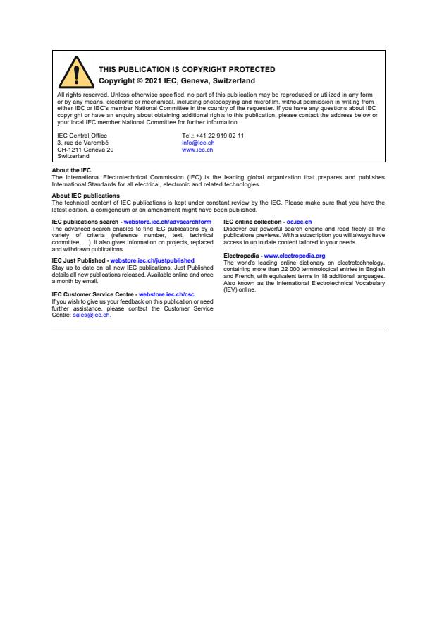 IEC TS 60079-47:2021 IEC TS 60079-47:2021 - Explosive atmospheres - Part 47: Equipment protection by 2-wire intrinsically safe ethernet concept (2-WISE) - Page 2 preview