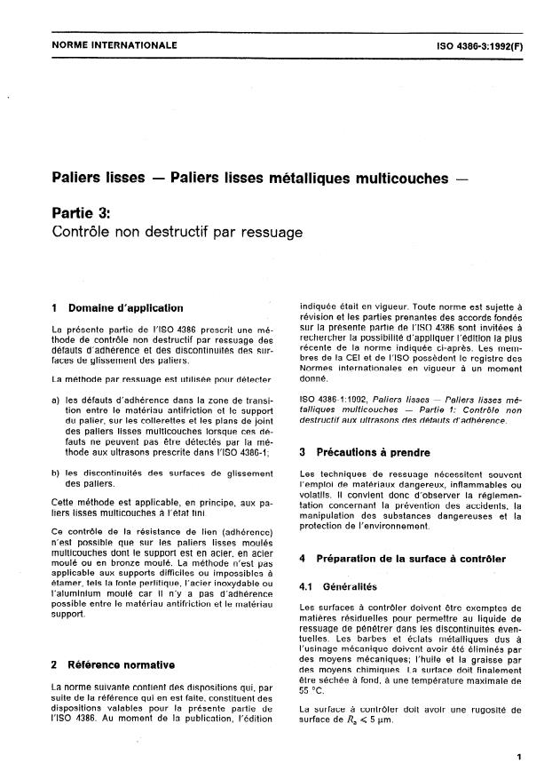 ISO 4386-3:1992 - Paliers lisses -- Paliers lisses métalliques multicouches