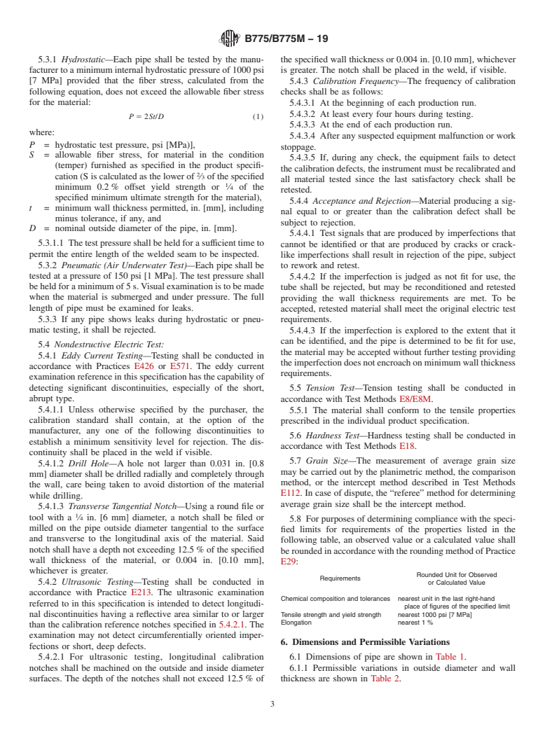 ASTM B775/B775M-19 - Standard Specification for General Requirements for Nickel and Nickel Alloy Welded Pipe