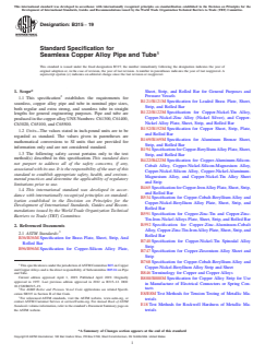 ASTM B315-19 ASTM B315-19 - Standard Specification for Seamless Copper Alloy Pipe and Tube - Page 1 preview