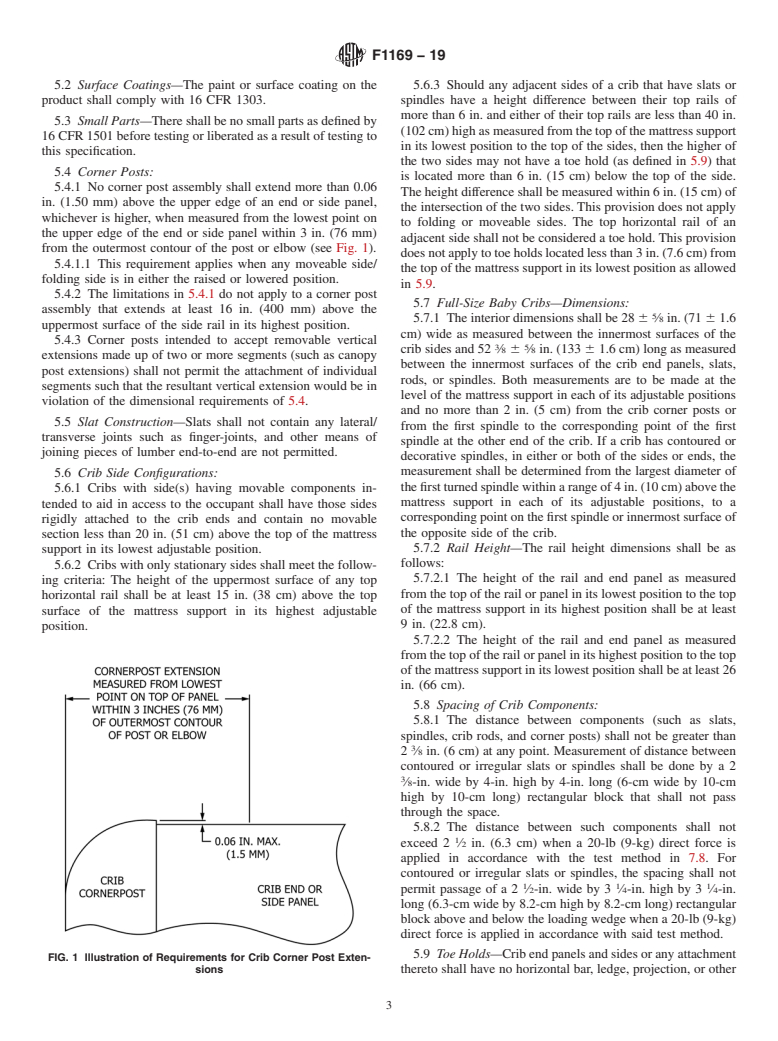 ASTM F1169-19 - Standard Consumer Safety Specification for  Full-Size Baby Cribs