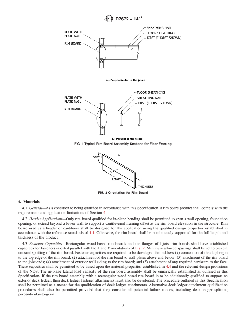 REDLINE ASTM D7672-14e1 - Standard Specification for  Evaluating Structural Capacities of Rim Board Products and   Assemblies