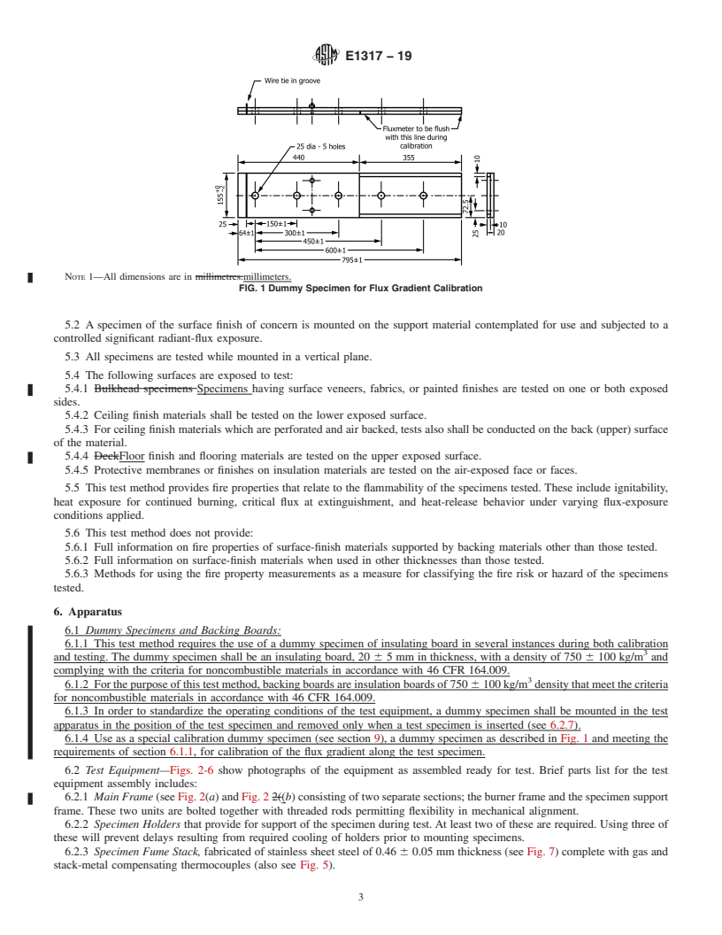 REDLINE ASTM E1317-19 - Standard Test Method for  Flammability of Surface Finishes