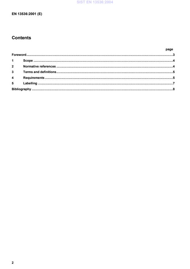 SIST EN 13536:2004 SIST EN 13536:2004 - Page 4 preview
