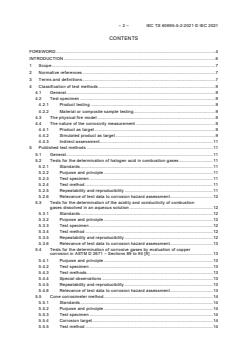 IEC TS 60695-5-2:2021 - Fire hazard testing - Part 5-2: Corrosion damage effects of fire effluent - Summary and relevance of test methods - Page 4 preview