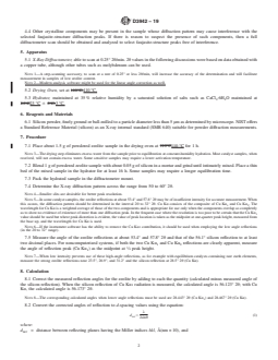 ASTM D3942-19 REDLINE ASTM D3942-19 - Standard Test Method for Determination of the Unit Cell Dimension of a Faujasite-Type Zeolite - Page 2 preview