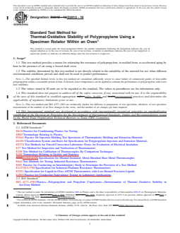ASTM D3012-19 REDLINE ASTM D3012-19 - Standard Test Method for Thermal-Oxidative Stability of Polypropylene Using a Specimen Rotator Within an Oven - Page 1 preview