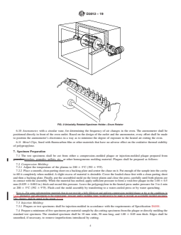 ASTM D3012-19 REDLINE ASTM D3012-19 - Standard Test Method for Thermal-Oxidative Stability of Polypropylene Using a Specimen Rotator Within an Oven - Page 4 preview