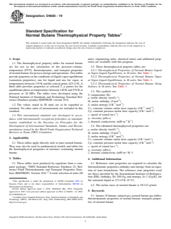 ASTM D4650-19 ASTM D4650-19 - Standard Specification for Normal Butane Thermophysical Property Tables - Page 1 preview