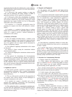 ASTM E3190-19 ASTM E3190-19 - Standard Practice for Preparation of Fixed Radiological/Surrogate Contamination on Porous Test Coupon Surfaces for Evaluation of Decontamination Techniques - Page 2 preview