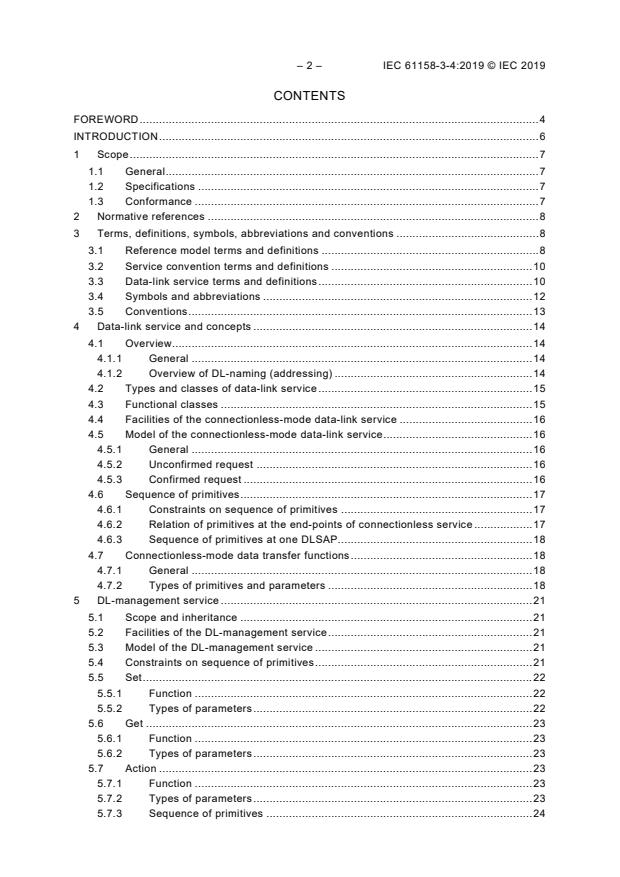IEC 61158-3-4:2019 IEC 61158-3-4:2019 - Industrial communication networks - Fieldbus specifications - Part 3-4: Data-link layer service definition - Type 4 elements - Page 4 preview