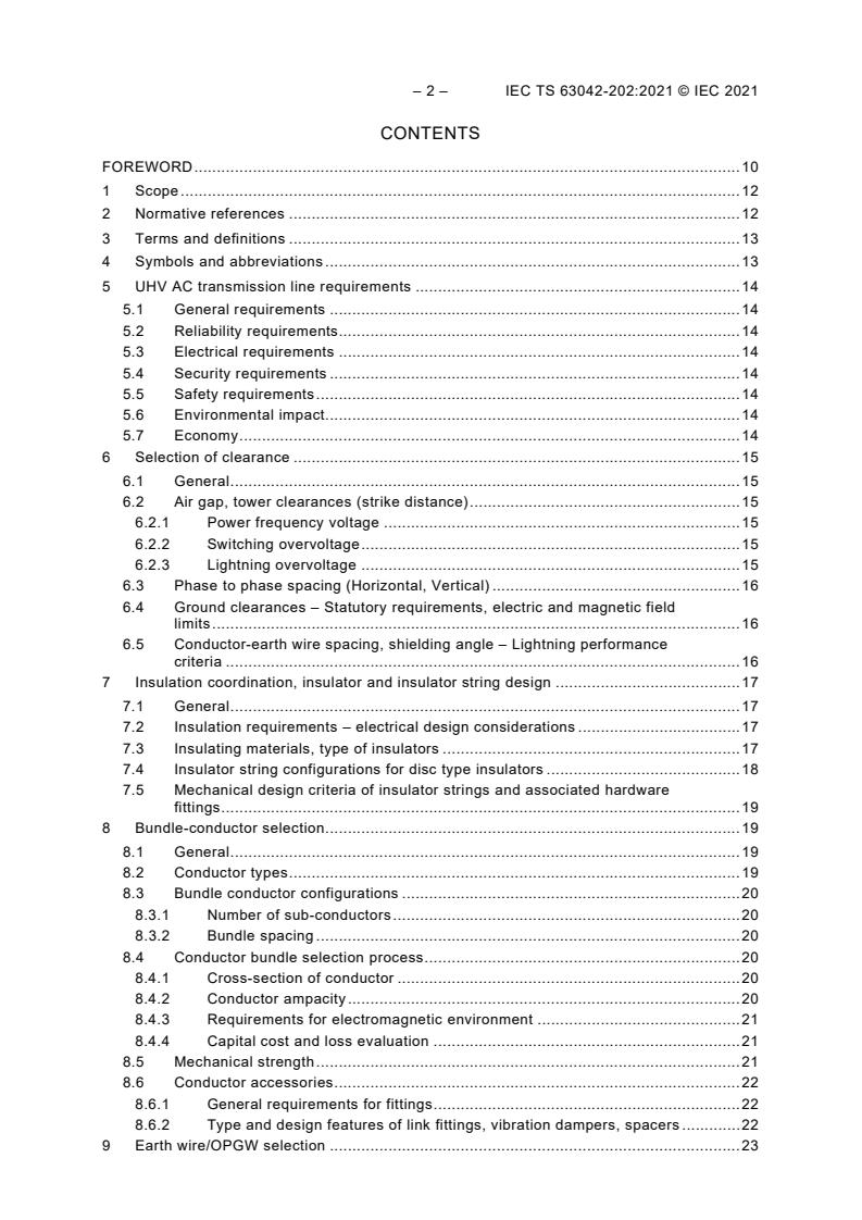IEC TS 63042-202:2021 IEC TS 63042-202:2021 - UHV AC transmission systems - Part 202: UHV AC transmission line design - Page 4 preview