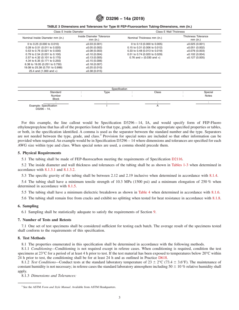 REDLINE ASTM D3296-14a(2019) - Standard Specification for  FEP-Fluorocarbon Tube