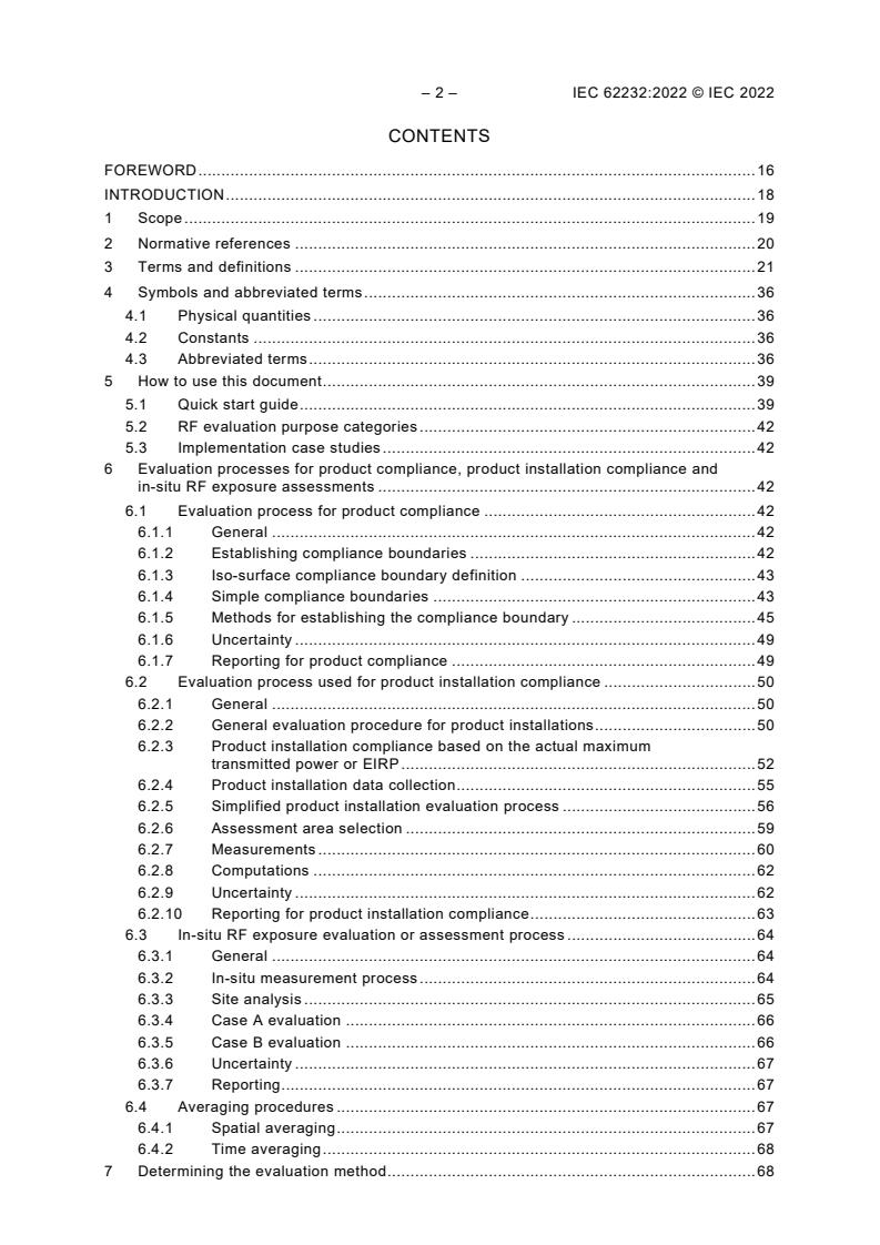 IEC 62232:2022 IEC 62232:2022 - Determination of RF field strength, power density and SAR in the vicinity of base stations for the purpose of evaluating human exposure
Released:10/14/2022 - Page 4 preview