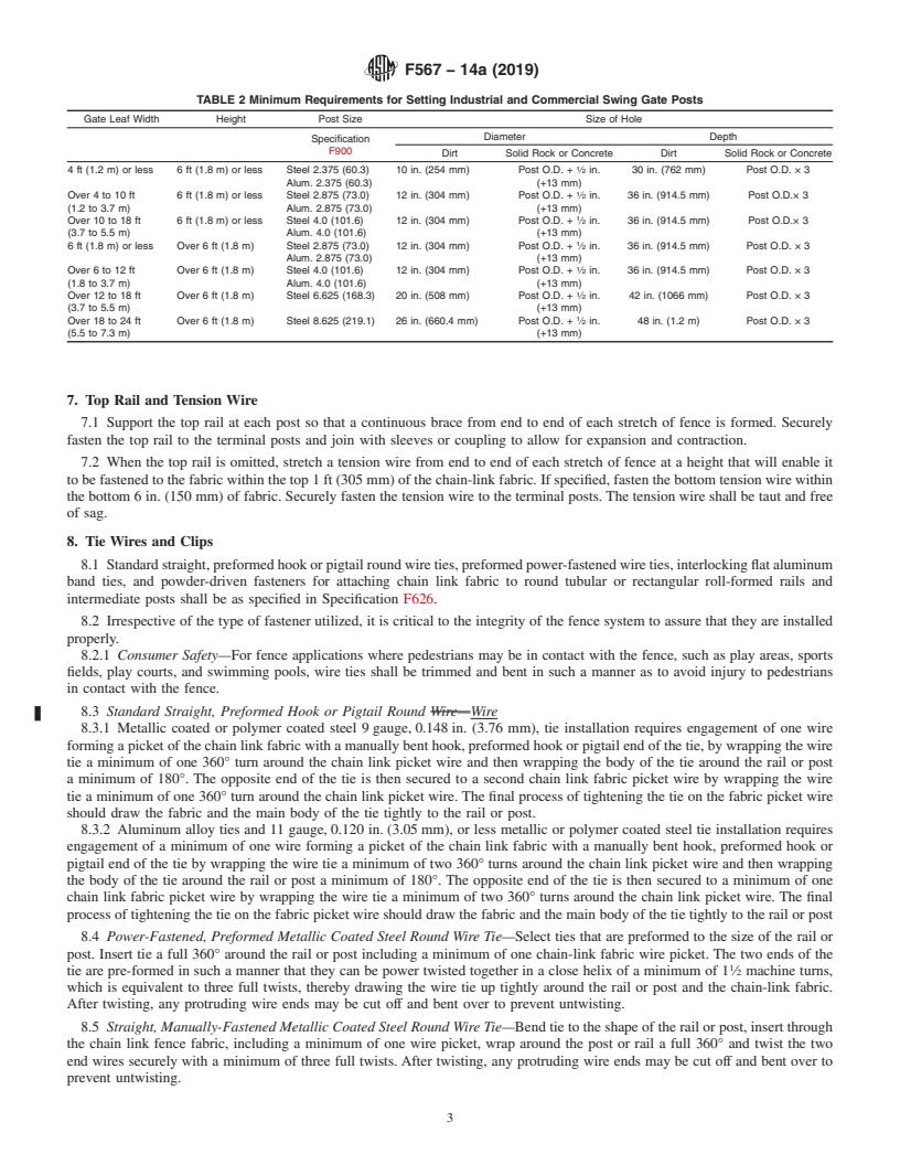 REDLINE ASTM F567-14a(2019) - Standard Practice for  Installation of Chain-Link Fence