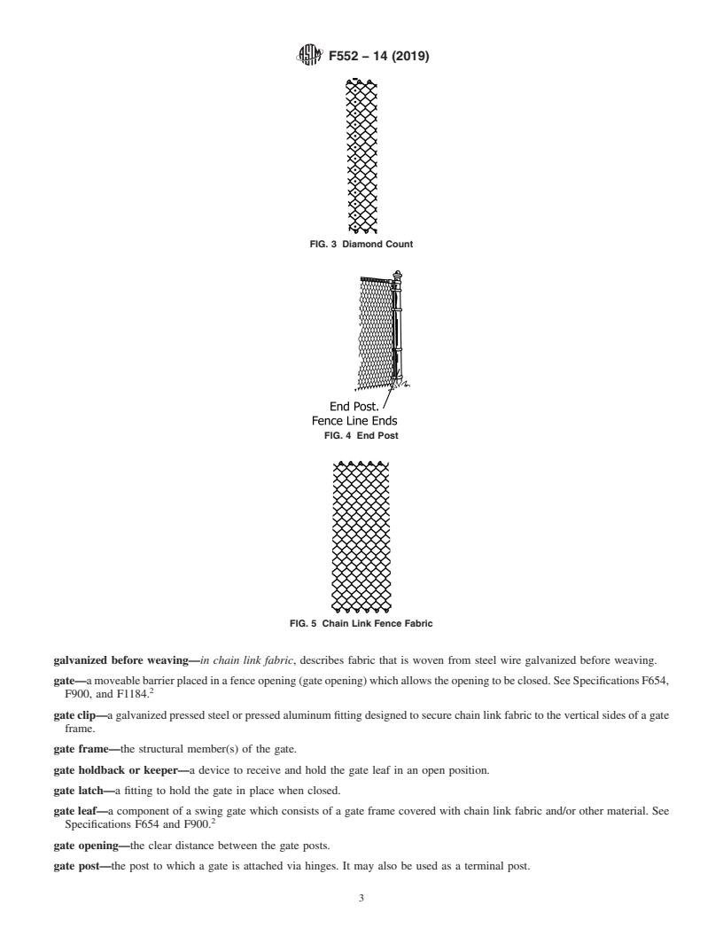 REDLINE ASTM F552-14(2019) - Standard Terminology Relating to  Chain Link Fencing