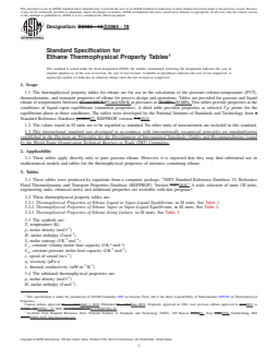 ASTM D3984-19 REDLINE ASTM D3984-19 - Standard Specification for Ethane Thermophysical Property Tables - Page 1 preview