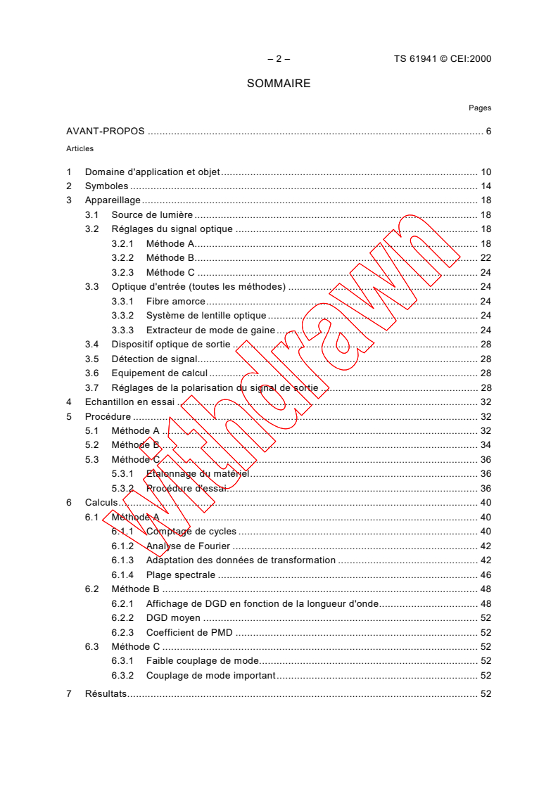 IEC TS 61941:2000 IEC TS 61941:2000 - Optical fibres - Polarization mode dispersion measurement techniques for single-mode optical fibres
Released:2/29/2000 - Page 4 preview