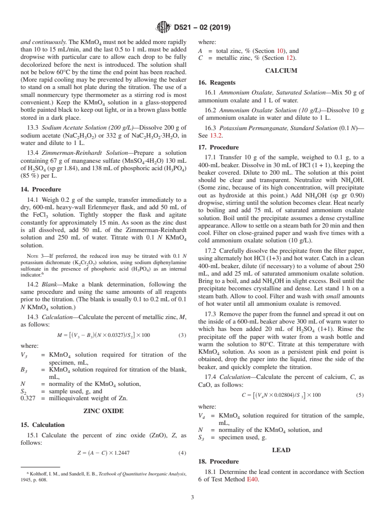 ASTM D521-02(2019) - Standard Test Methods for  Chemical Analysis of Zinc Dust (Metallic Zinc Powder)