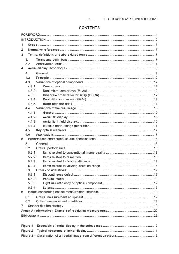 IEC TR 62629-51-1:2020 IEC TR 62629-51-1:2020 - 3D display devices - Part 51-1: Generic introduction of aerial display - Page 4 preview
