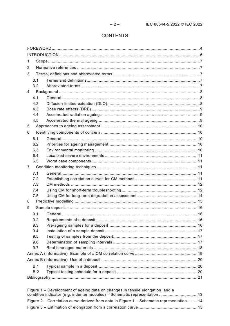 IEC 60544-5:2022 IEC 60544-5:2022 - Electrical insulating materials - Determination of the effects of ionizing radiation - Part 5: Procedures for assessment of ageing in service - Page 4 preview