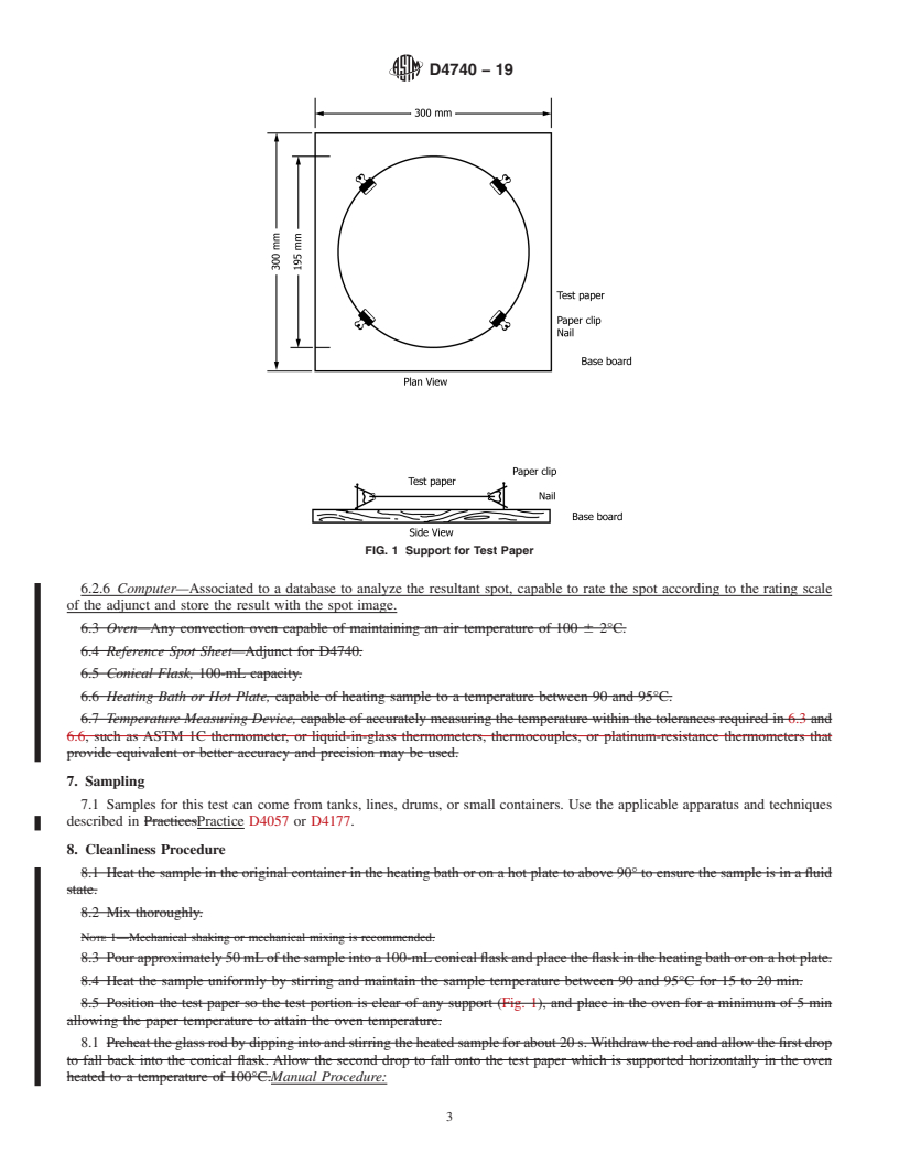 REDLINE ASTM D4740-19 - Standard Test Method for Cleanliness and Compatibility of Residual Fuels by Spot Test