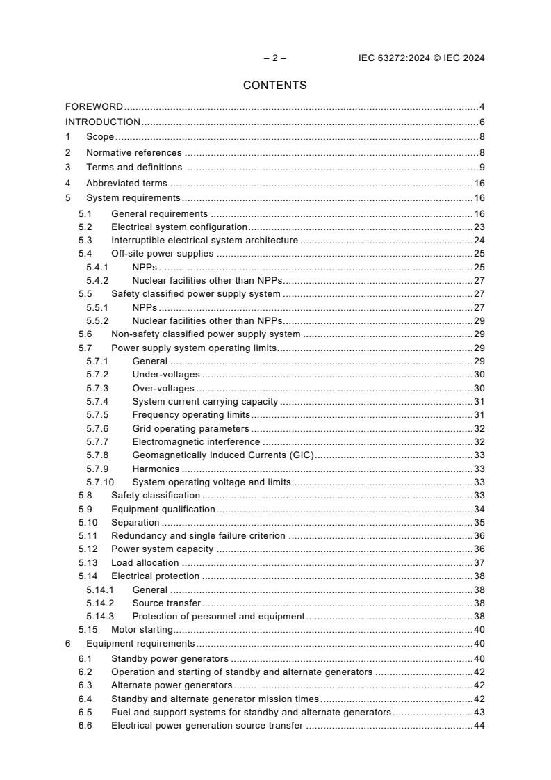 IEC 63272:2024 IEC 63272:2024 - Nuclear facilities - Electrical power systems - AC interruptible power supply systems
Isbn:9782832293812 - Page 4 preview