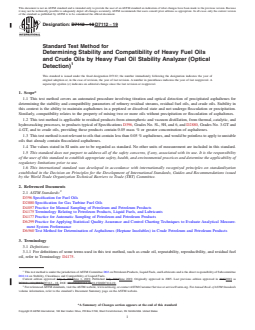 ASTM D7112-19 REDLINE ASTM D7112-19 - Standard Test Method for Determining Stability and Compatibility of Heavy Fuel Oils and Crude Oils by Heavy Fuel Oil Stability Analyzer (Optical Detection) - Page 1 preview