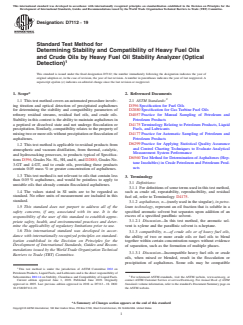 ASTM D7112-19 ASTM D7112-19 - Standard Test Method for Determining Stability and Compatibility of Heavy Fuel Oils and Crude Oils by Heavy Fuel Oil Stability Analyzer (Optical Detection) - Page 1 preview