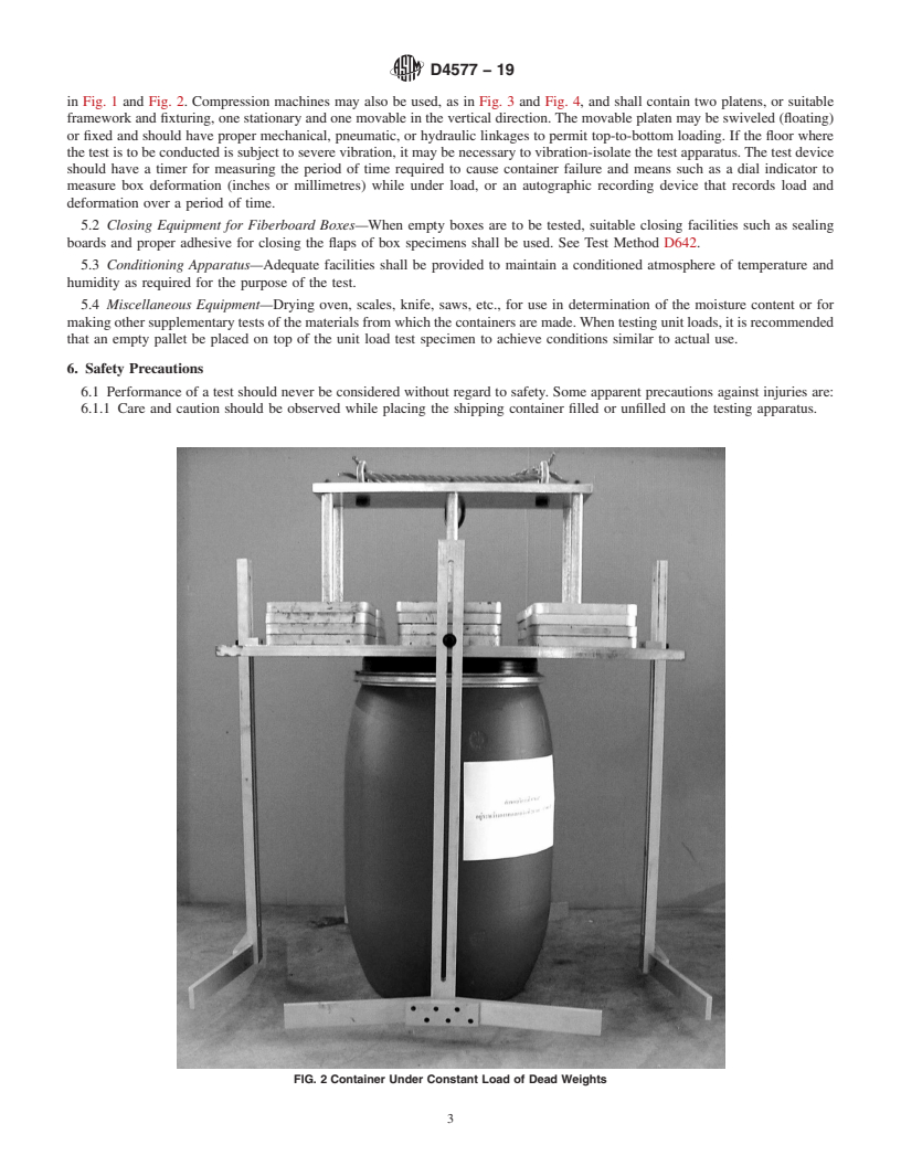 REDLINE ASTM D4577-19 - Standard Test Method for Compression Resistance of a Container Under Constant Load