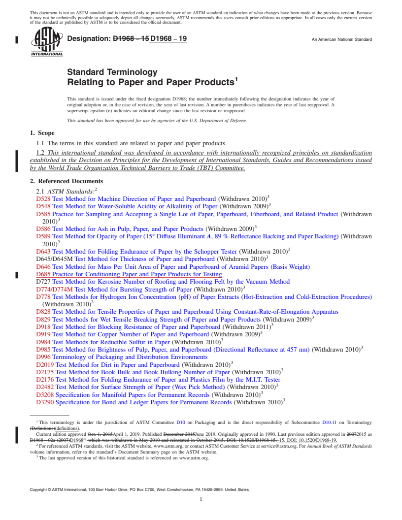 REDLINE ASTM D1968-19 - Standard Terminology Relating to Paper and Paper Products