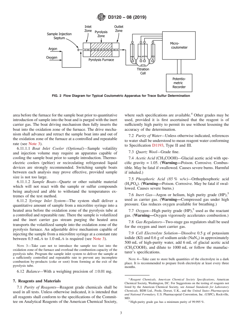 ASTM D3120-08(2019) - Standard Test Method for  Trace Quantities of Sulfur in Light Liquid Petroleum Hydrocarbons  by Oxidative Microcoulometry