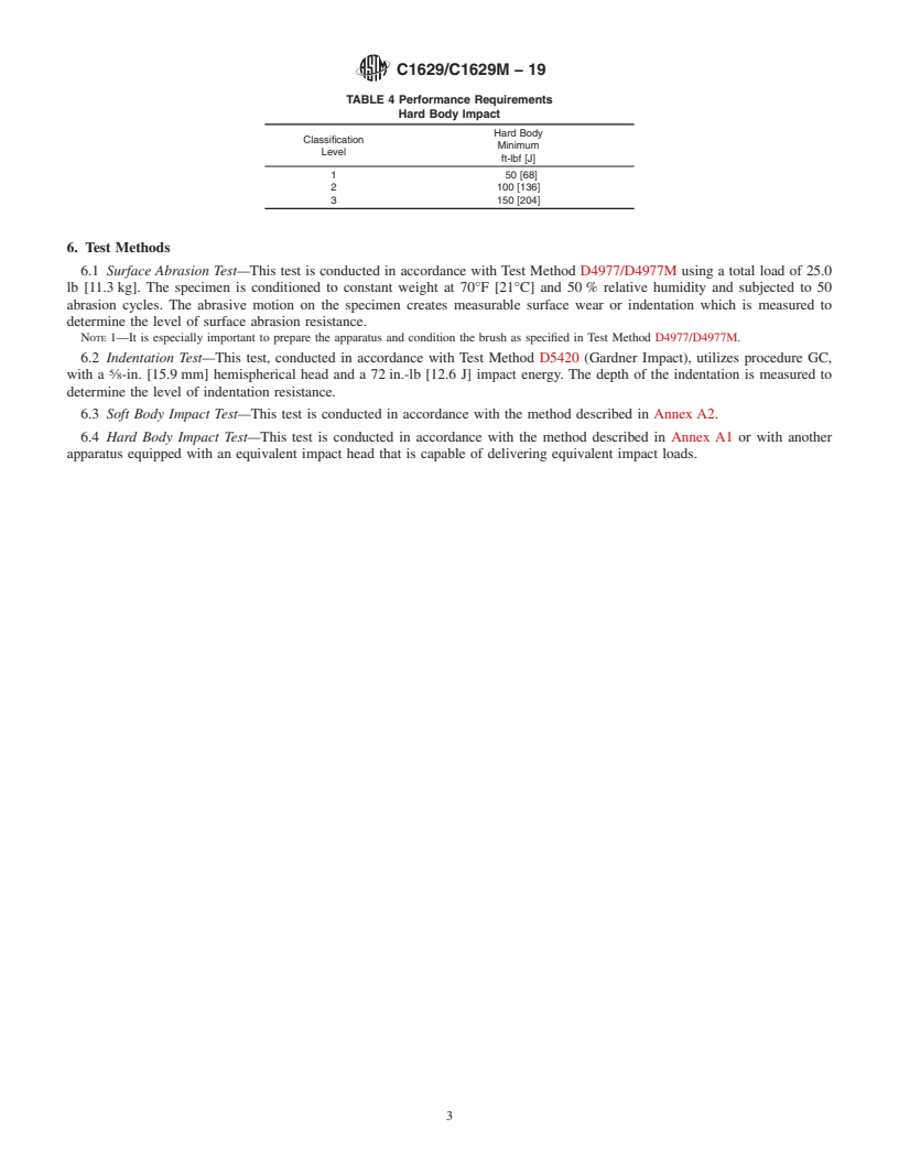 ASTM C1629/C1629M-19 - Standard Classification for Abuse-Resistant ...