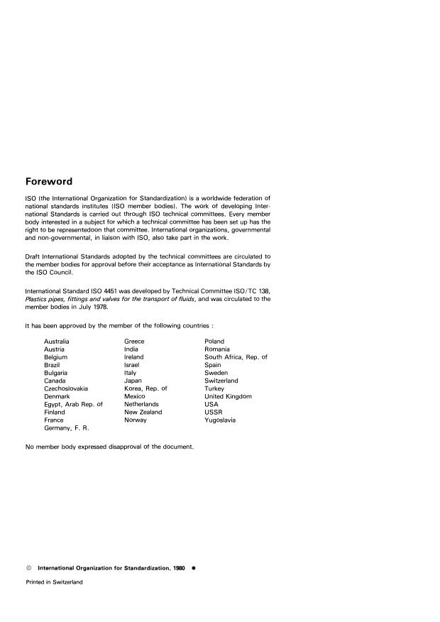 ISO 4451:1980 ISO 4451:1980 - Polyethylene (PE) pipes and fittings -- Determination of reference density of uncoloured and black polyethylenes - Page 2 preview