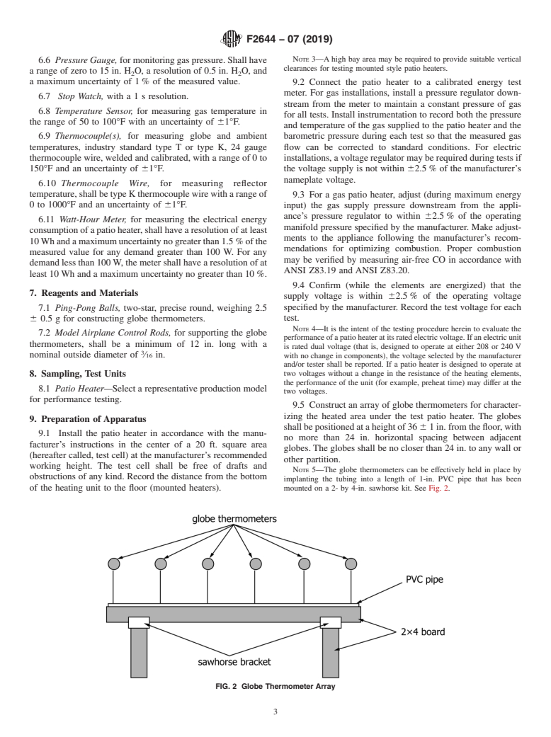 ASTM F2644-07(2019) - Standard Test Method for Performance of Commercial Patio Heaters