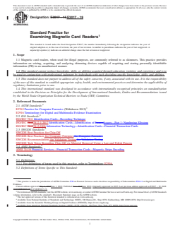 ASTM E3017-19 REDLINE ASTM E3017-19 - Standard Practice for Examining Magnetic Card Readers - Page 1 preview