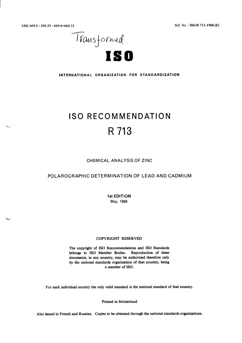 ISO/R 713:1968 - Title missing - Legacy paper document
Released:1/1/1968