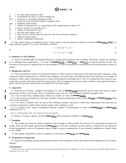 ASTM D4425-19 REDLINE ASTM D4425-19 - Standard Test Method for Oil Separation from Lubricating Grease by Centrifuging (Koppers Method) - Page 2 preview