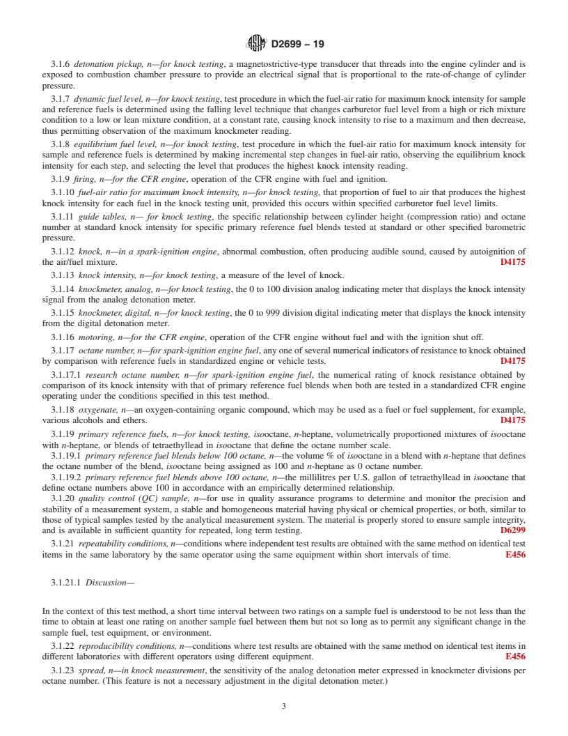 REDLINE ASTM D2699-19 - Standard Test Method for Research Octane Number of Spark-Ignition Engine Fuel