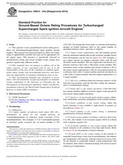 ASTM D6812-04a(2019) ASTM D6812-04a(2019) - Standard Practice for Ground-Based Octane Rating Procedures for Turbocharged/Supercharged Spark Ignition Aircraft Engines - Page 1 preview