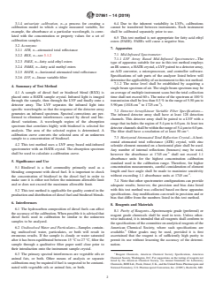 ASTM D7861-14(2019) ASTM D7861-14(2019) - Standard Test Method for Determination of Fatty Acid Methyl Esters (FAME) in Diesel Fuel by Linear Variable Filter (LVF) Array Based Mid-Infrared Spectroscopy - Page 2 preview