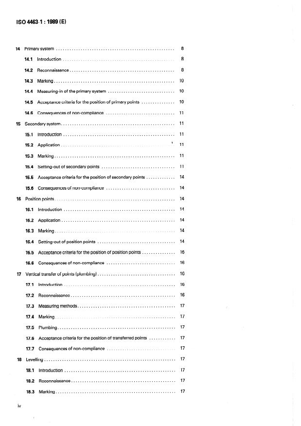 ISO 4463-1:1989 ISO 4463-1:1989 - Measurement methods for building -- Setting-out and measurement - Page 4 preview