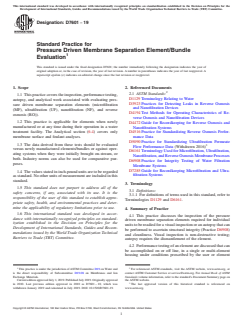 ASTM D7601-19 ASTM D7601-19 - Standard Practice for Pressure Driven Membrane Separation Element/Bundle Evaluation - Page 1 preview