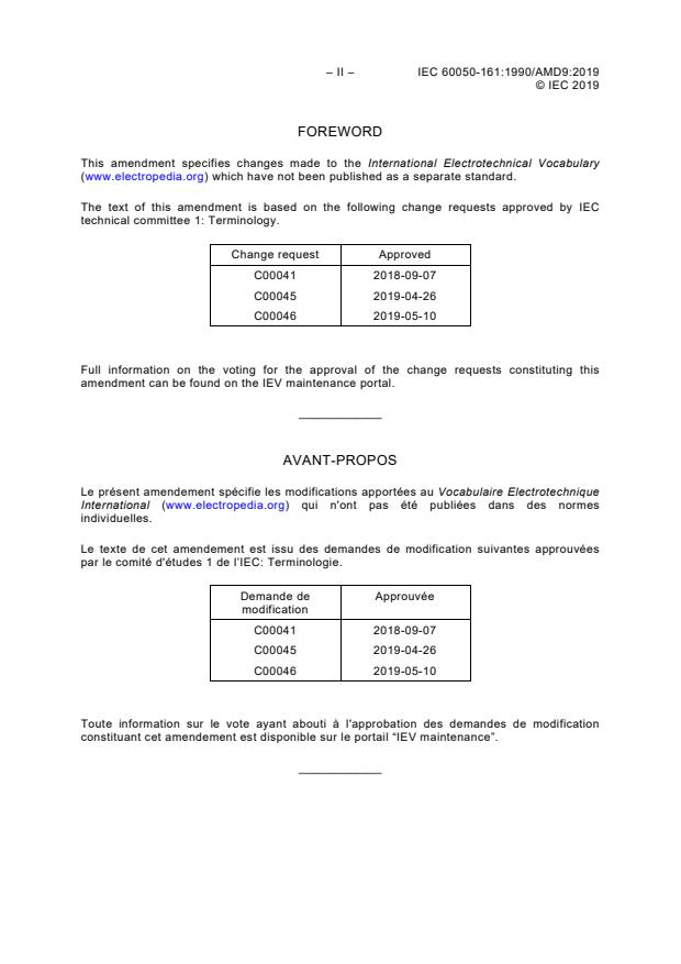 IEC 60050-161:1990/AMD9:2019 IEC 60050-161:1990/AMD9:2019 - Amendment 9 - International Electrotechnical Vocabulary (IEV) - Part 161: Electromagnetic compatibility - Page 4 preview