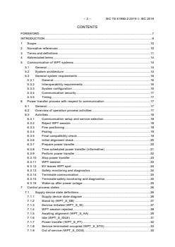 IEC TS 61980-2:2019 - Electric vehicle wireless power transfer (WPT) systems - Part 2: Specific requirements for communication between electric road vehicle (EV) and infrastructure - Page 4 preview
