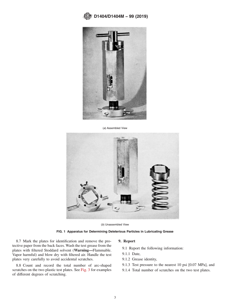 ASTM D1404/D1404M-99(2019) - Standard Test Method for  Estimation of Deleterious Particles in Lubricating Grease