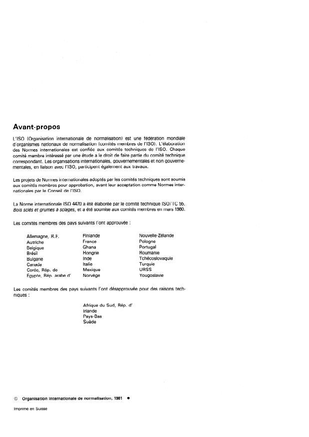 ISO 4470:1981 ISO 4470:1981 - Bois sciés -- Détermination de l'humidité moyenne d'un lot - Page 2 preview